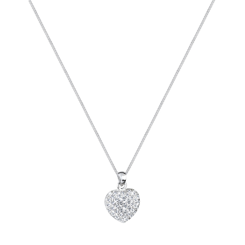 Elli Elli Collier Coeur de Cristal Collier Femme  (925/1000) Argent collier