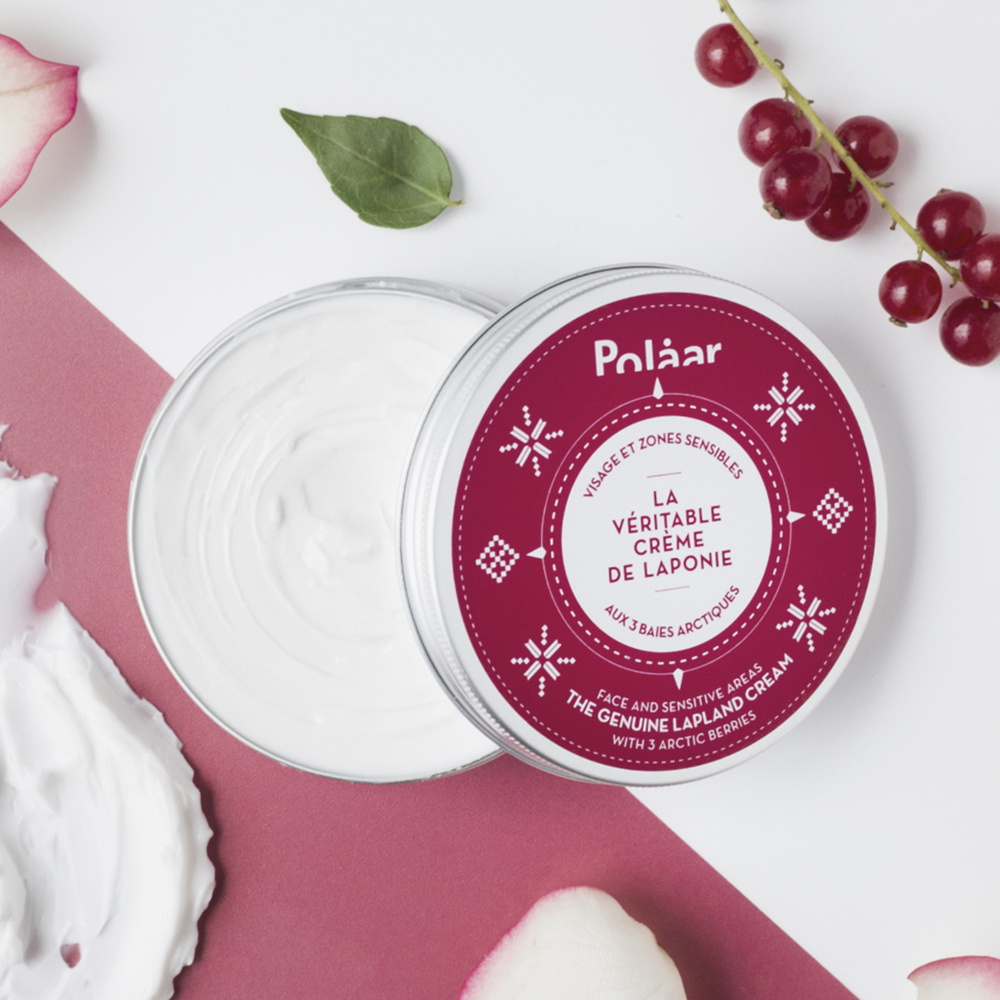 Polaar La Véritable Crème de Laponie Crème Visage et Zones Sensibles aux 3 Baies Arctiques