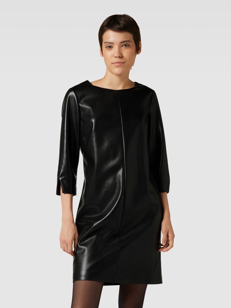 Minikleid in Leder-Optik in schwarz