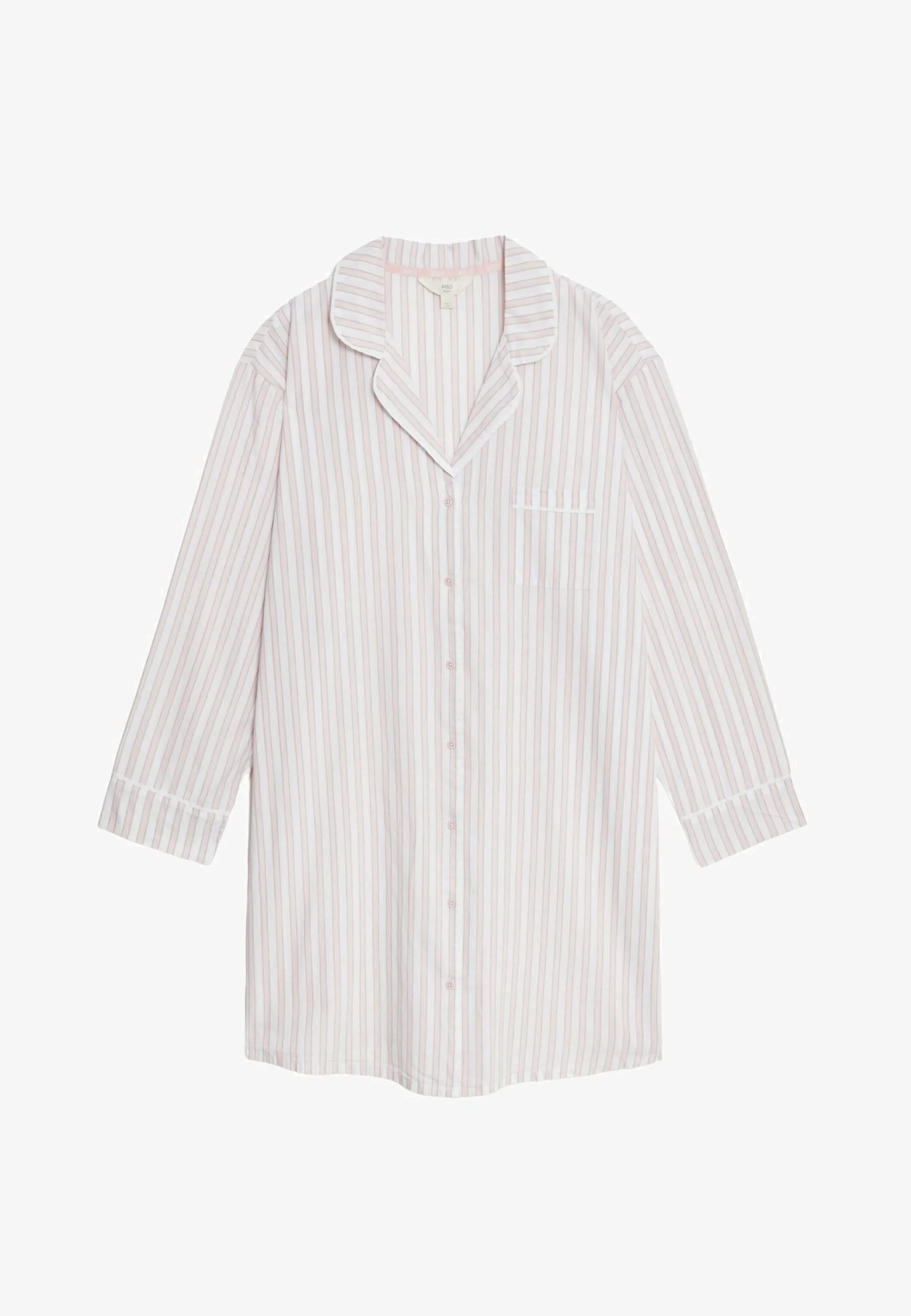 Camisón de rayas de algodón puro de Marks & Spencer