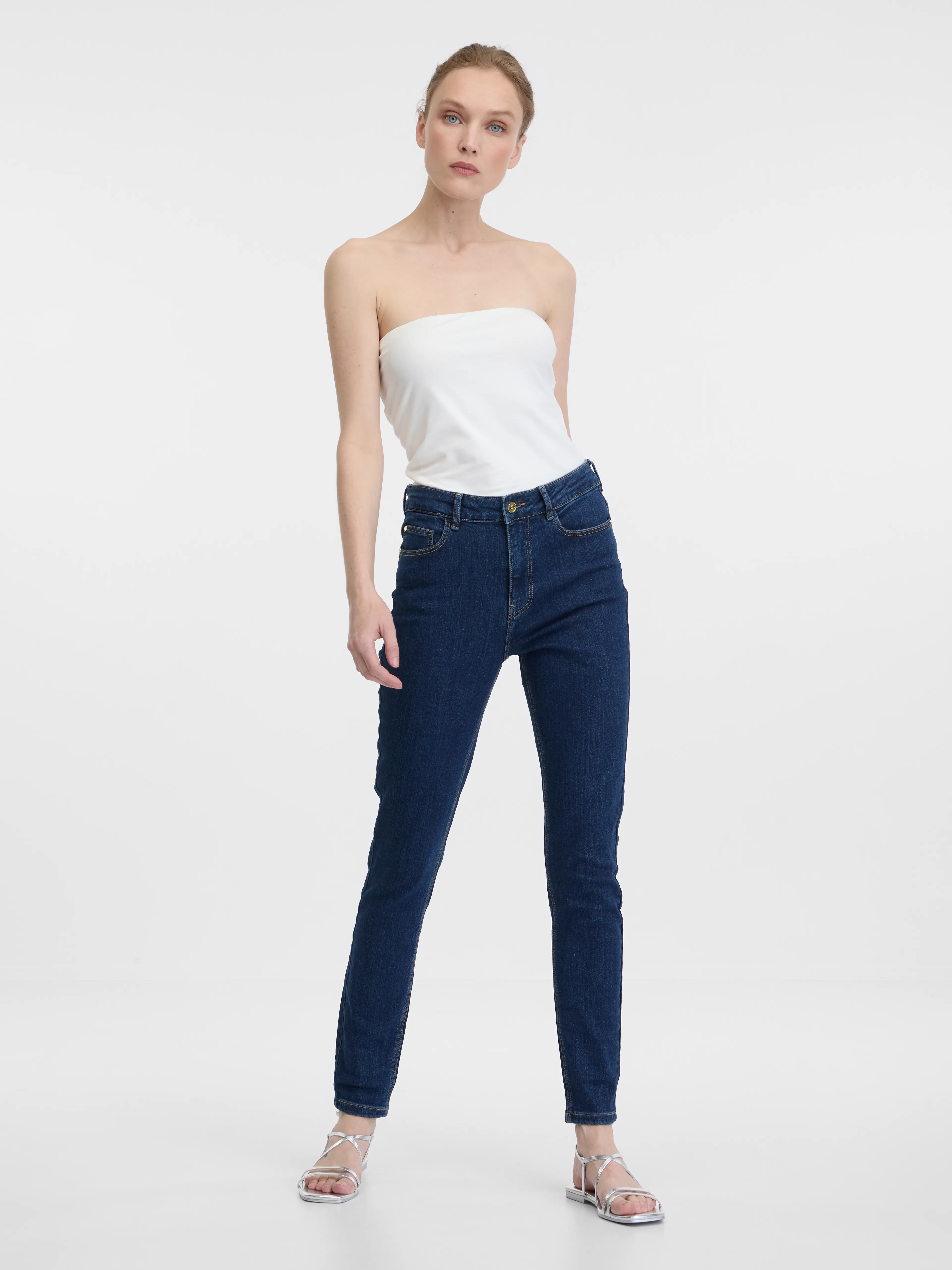 Dunkelblaue Damen Skinny-Jeans ORSAY