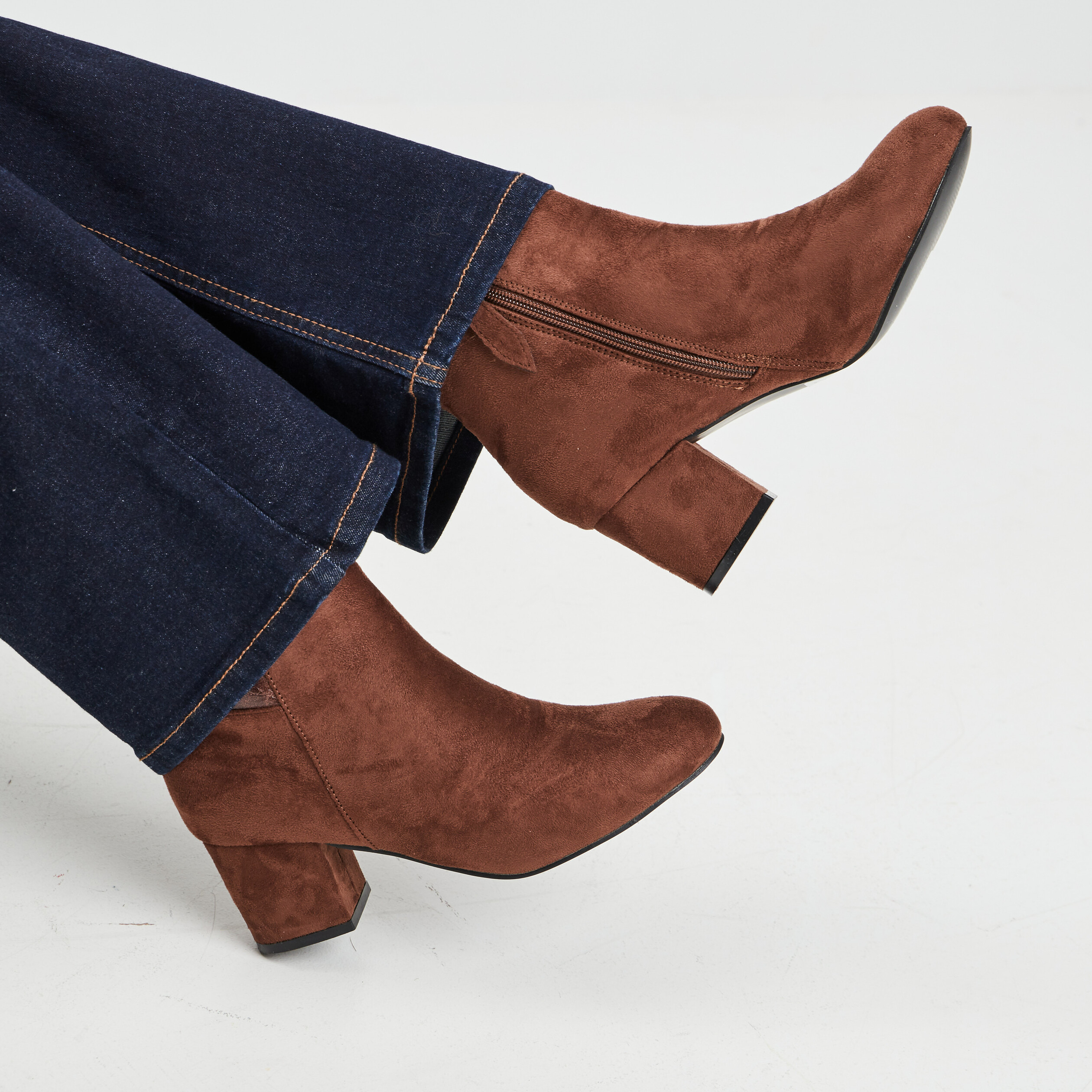 Bottines à talons marron femme | La Halle
