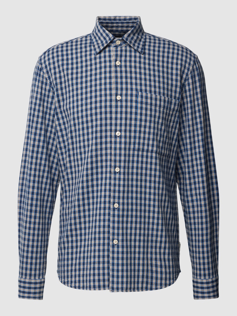 Regular Fit Freizeithemd mit Kentkragen in blau