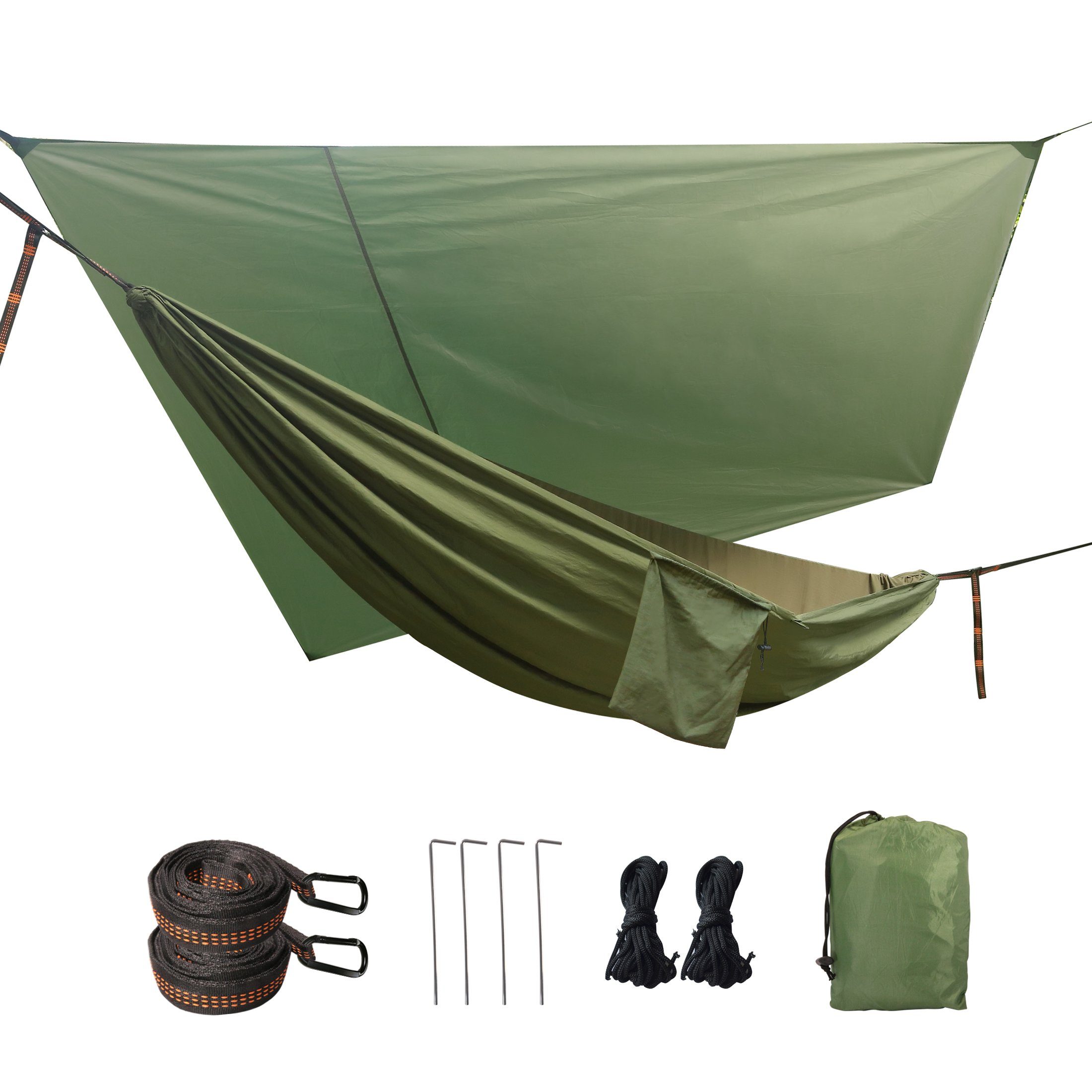 Zoomyo Hängematte Hängematte 2-in-1, für Camping, Garten und Outdoor-Trips