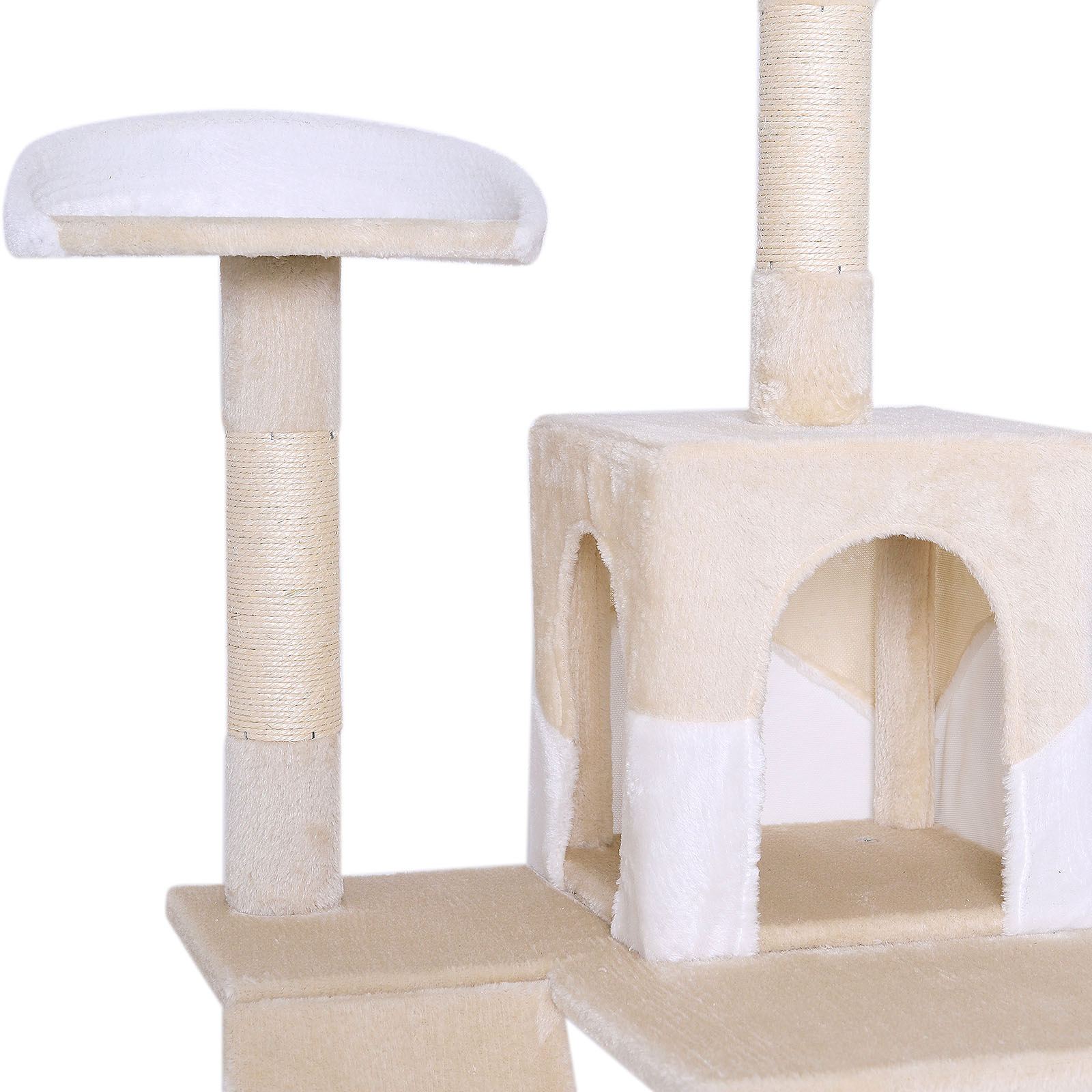Lionto Kratzbäume Lionto Kratzbaum, Höhe 133 cm weiß/ beige