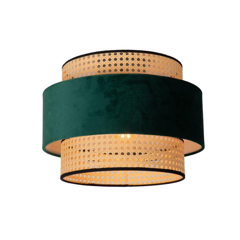 click-licht Deckenleuchte Deckenleuchte Javor in Grün und Beige E27, keine Angabe, Leuchtmittel enthalten: Nein, warmweiss, Deckenlampe, Deckenbeleuchtung, Deckenlicht