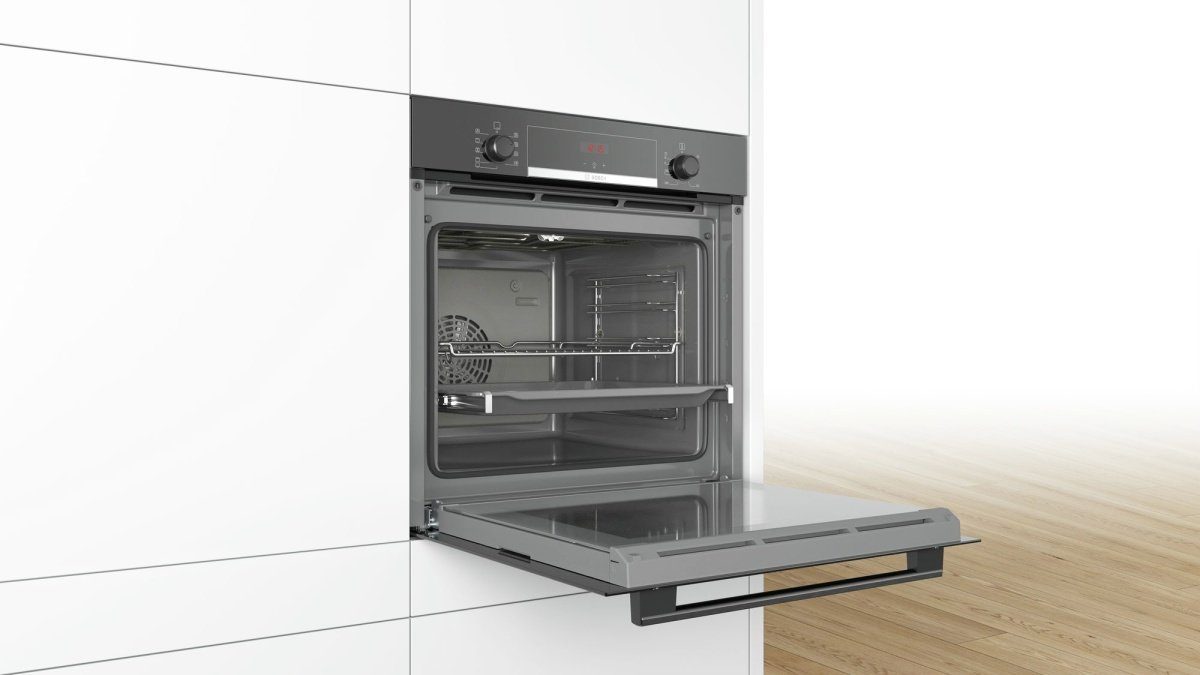 BOSCH Einbaubackofen Bosch HBA534EB0 Einbaubackofen, mit 1-fach-Teleskopauszug, EcoClean Direct, 3d Heißluft
