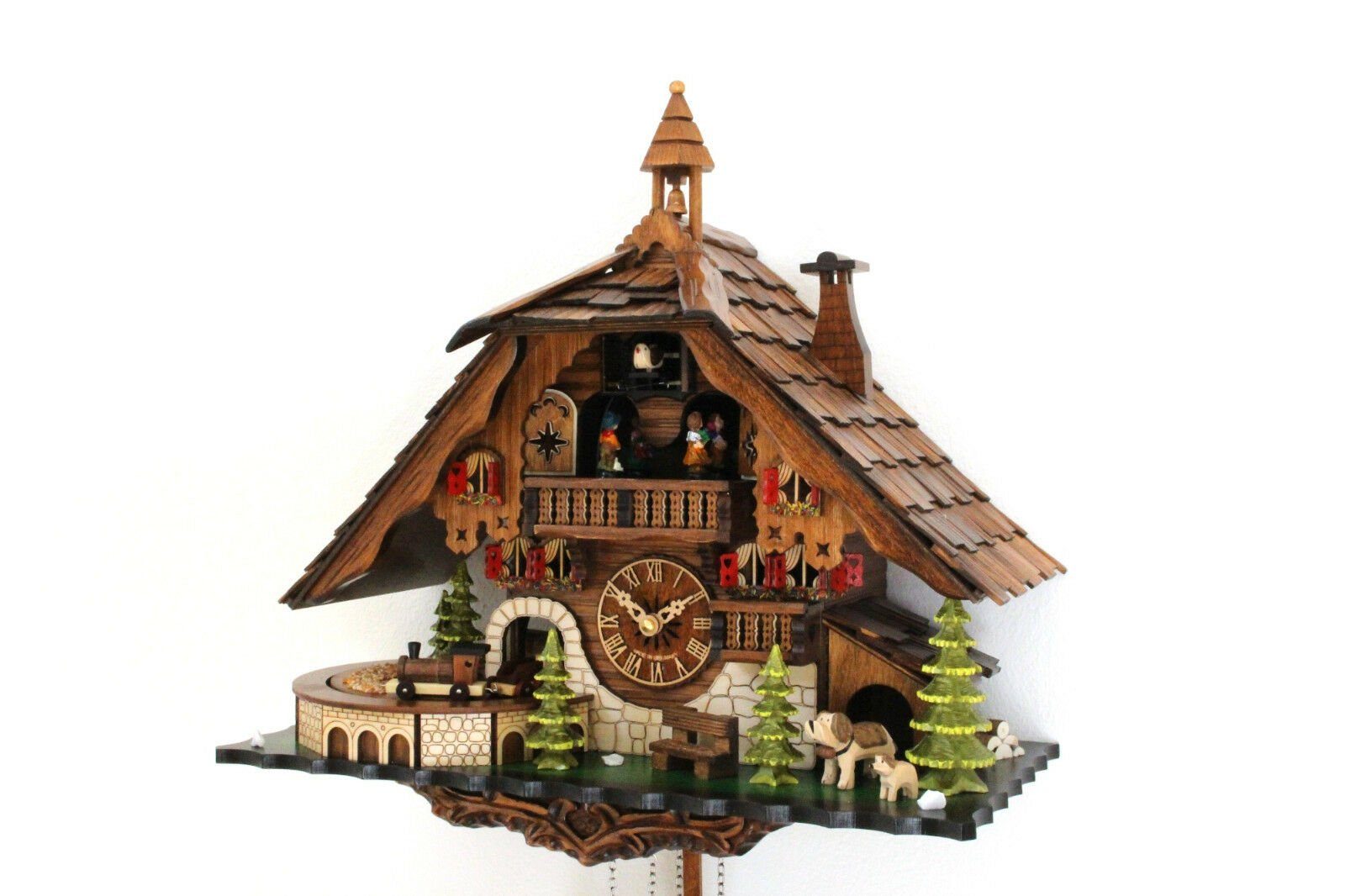 Clockvilla Hettich-Uhren Wanduhr Kuckucksuhr Schwarzwaldhaus Quarz