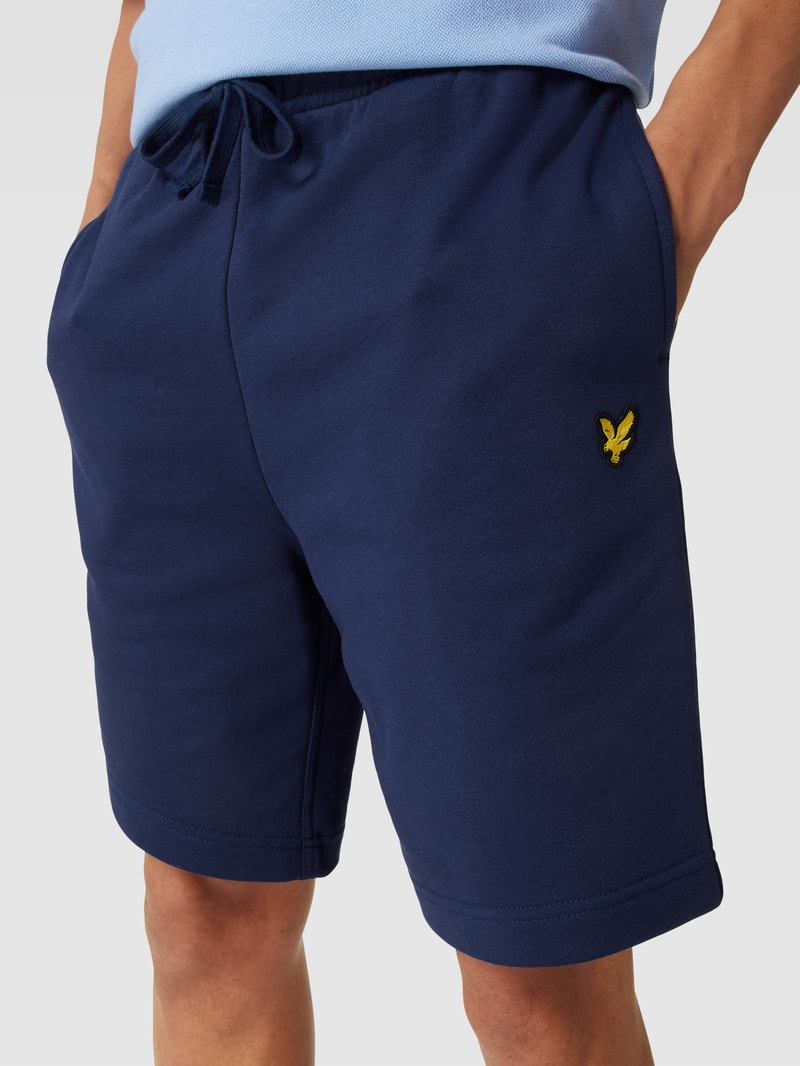 Sweatshorts mit Tunnelzug in marineblau