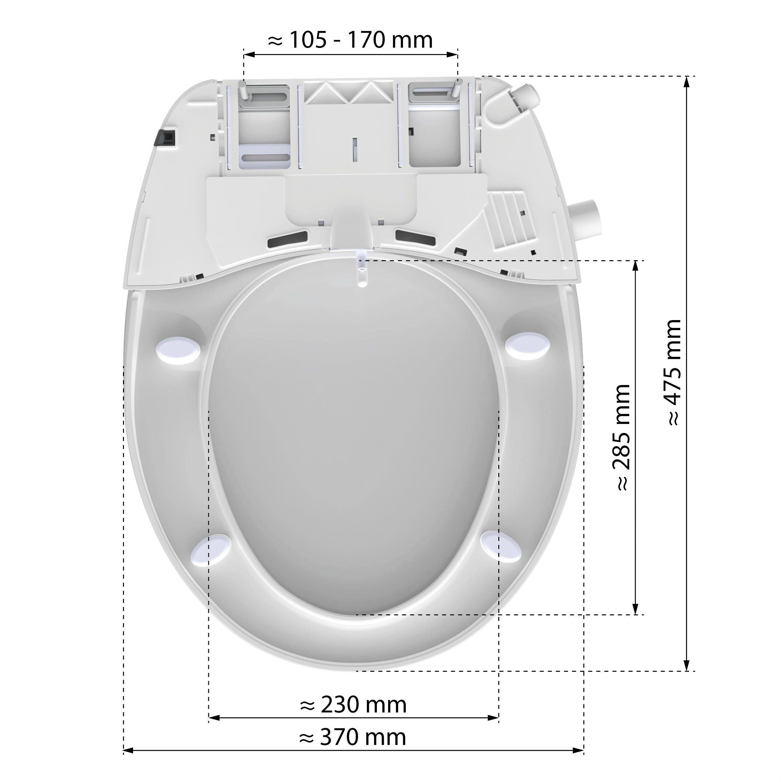 Eisl Dusch-WC-Sitz Bidet Einsatz, Absenkautomatik, Schnellverschluss