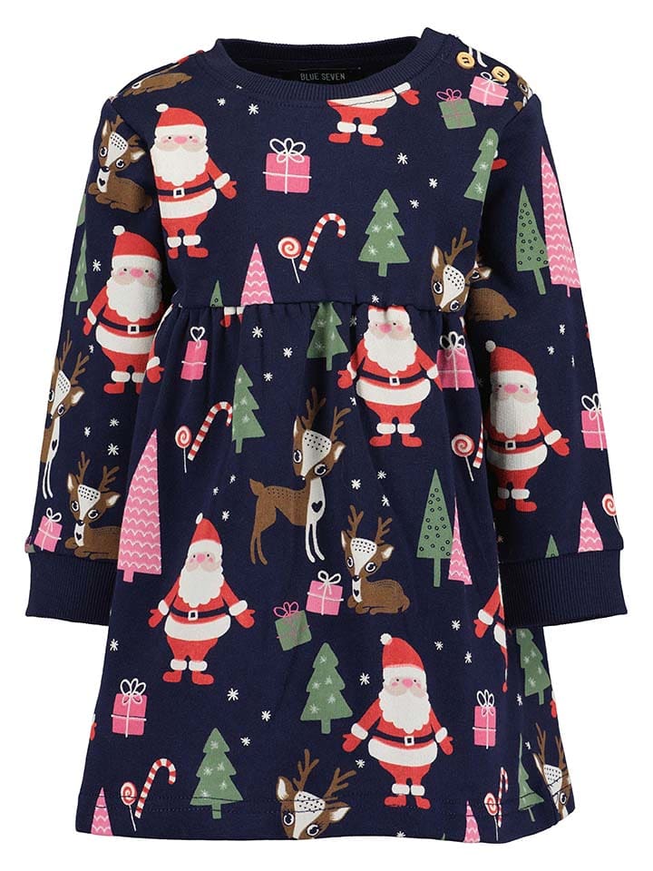 Blue Seven Sweatkleid in Dunkelblau günstig kaufen