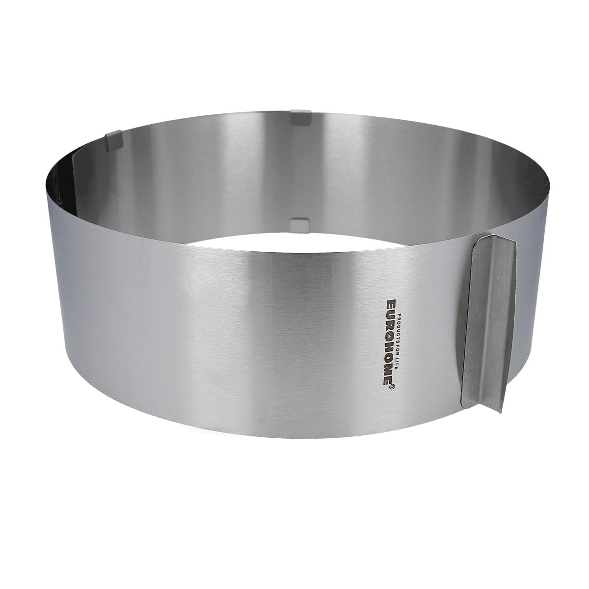 EUROHOME Tortenring Edelstahl Kuchenring verstellbar Rostfrei spülmaschingeeignet, Edelstahl, (Torgenring bis 30 cm verstellbar, 8 cm hoch), Tortenring hoch - Kuchenform rund