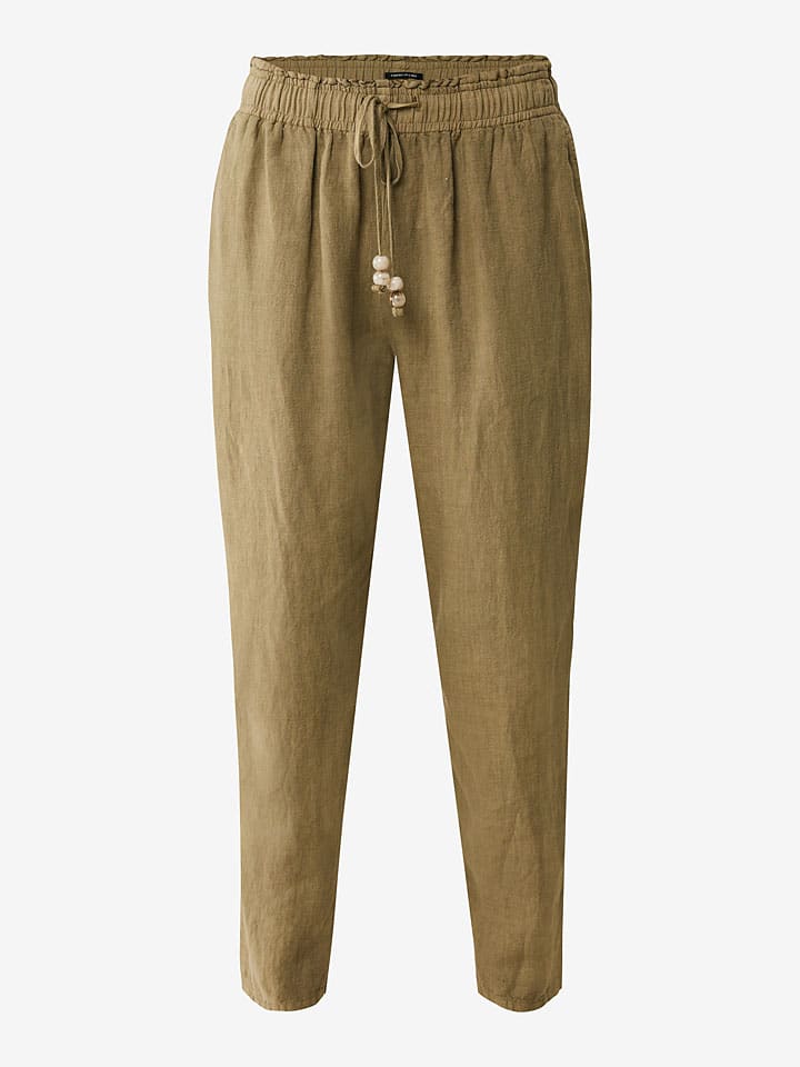 Mexx Leinen-Hose in Khaki günstig kaufen