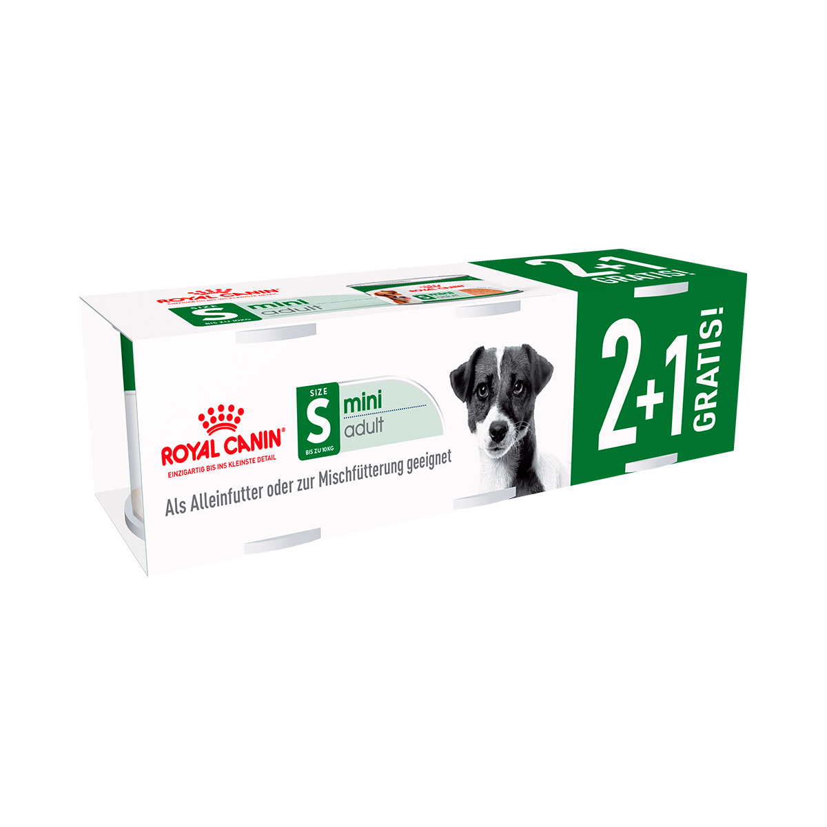Royal Canin 2+1 gratis SHN Mini Adult Loaf 195g bei ZooRoyal