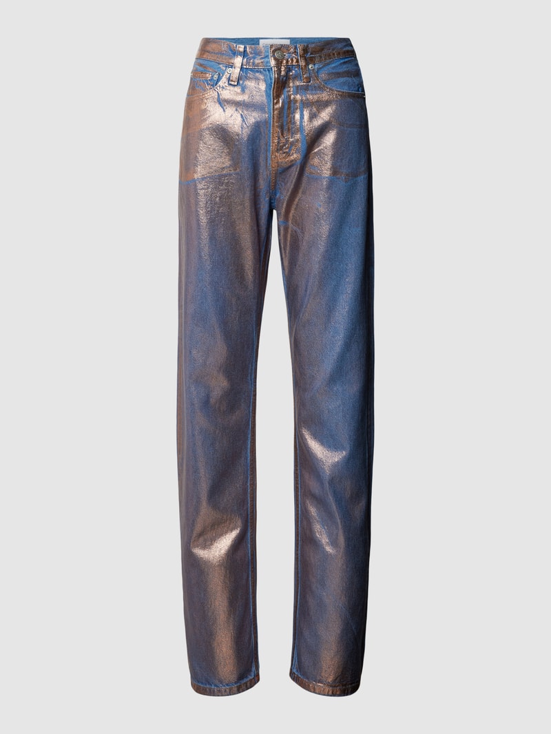 Straight Leg Jeans in schimmerndem Design in jeans