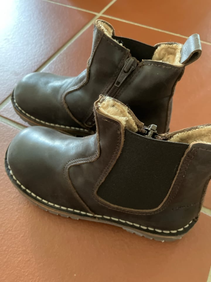 POM POM Leder-Chelsea-Boots in Dunkelbraun günstig kaufen 28