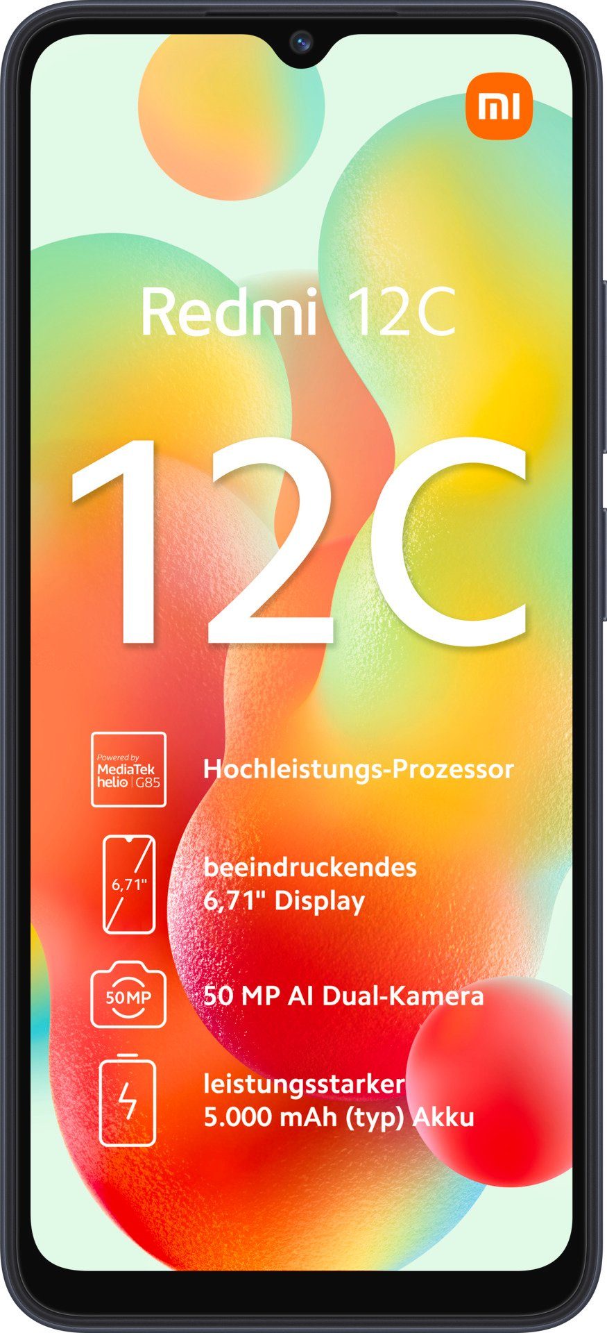Xiaomi Redmi 12C 3GB+64GB Smartphone (17 cm/6,71 Zoll, 64 GB Speicherplatz, 50 MP Kamera)