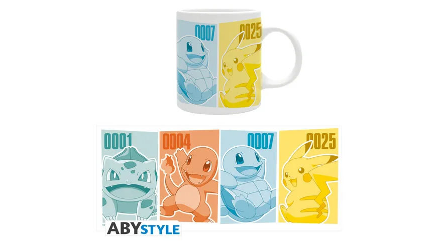 POKEMON - Tasse - 320 ml - Pikachu & Kanto Starters