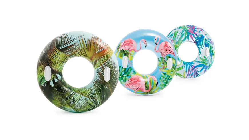 Intex - Schwimmring Transparent Tube 3 Motive 97cm