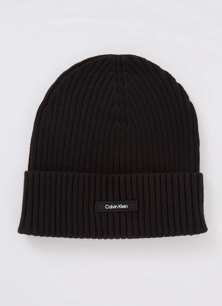 Calvin Klein Rib-knit hat in cashmere blend