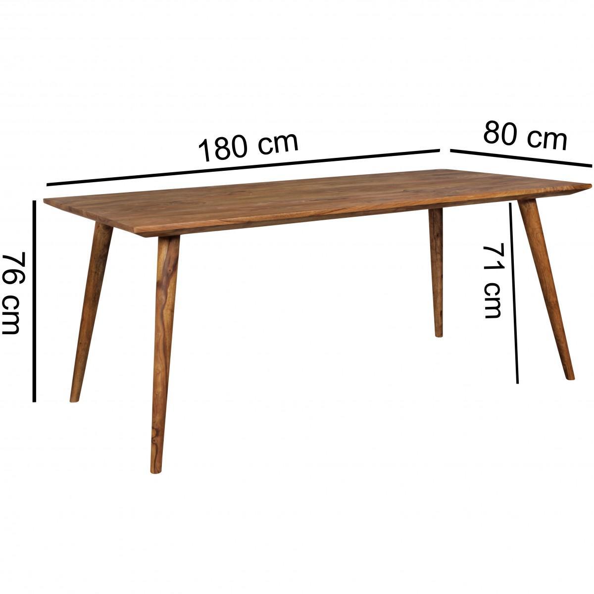 Wohnling Esszimmertisch REPA Massivholz 180 x 80 x 76 cm