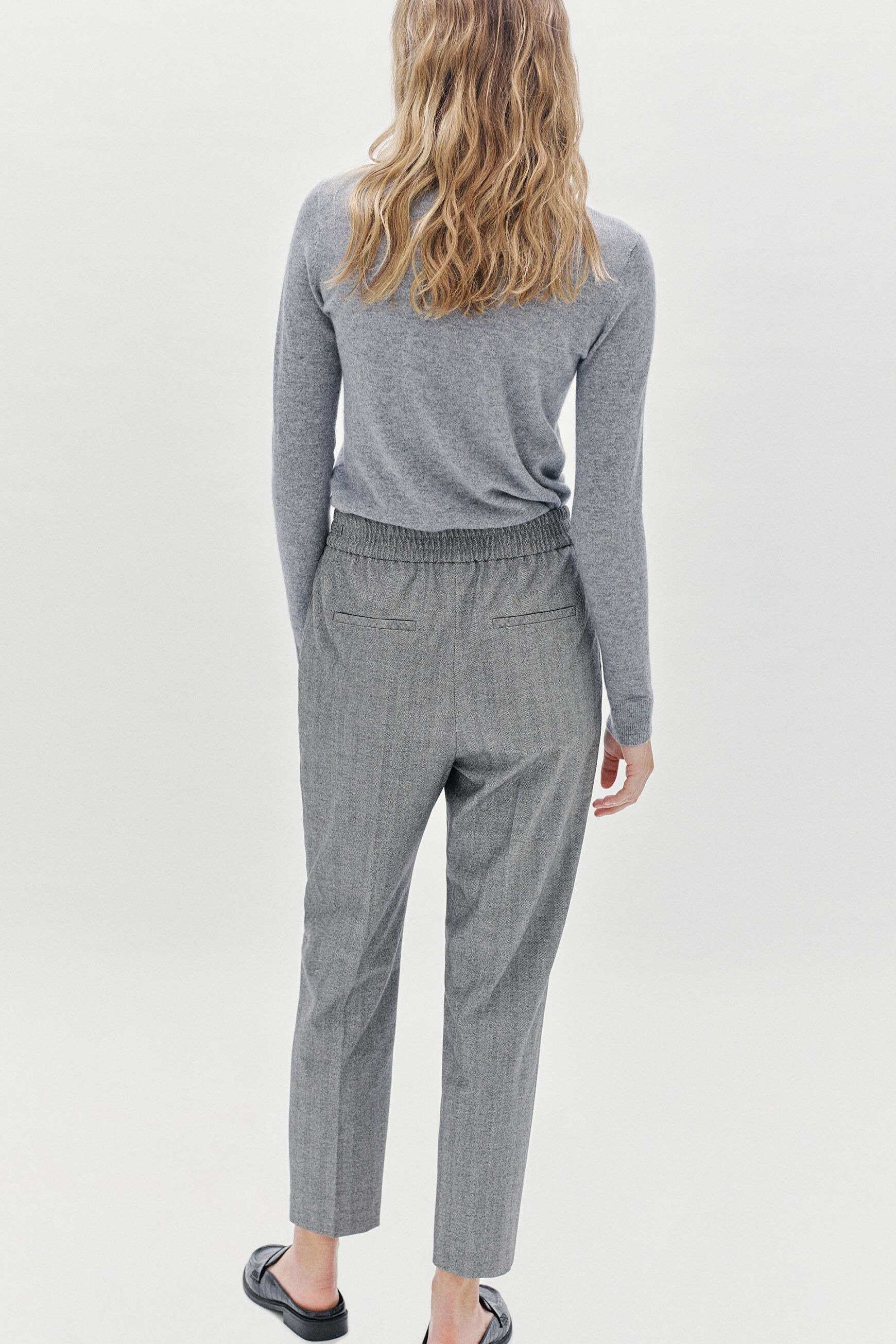 pantalon danny chevrons gris femme