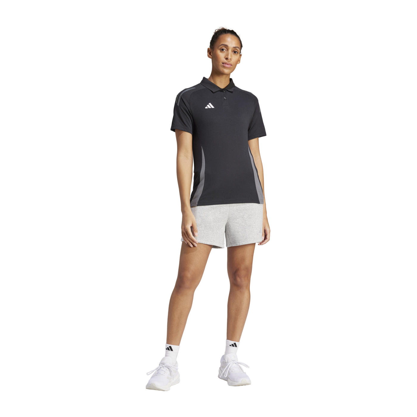 adidas Tiro 24 Short Damen Grau Weiss