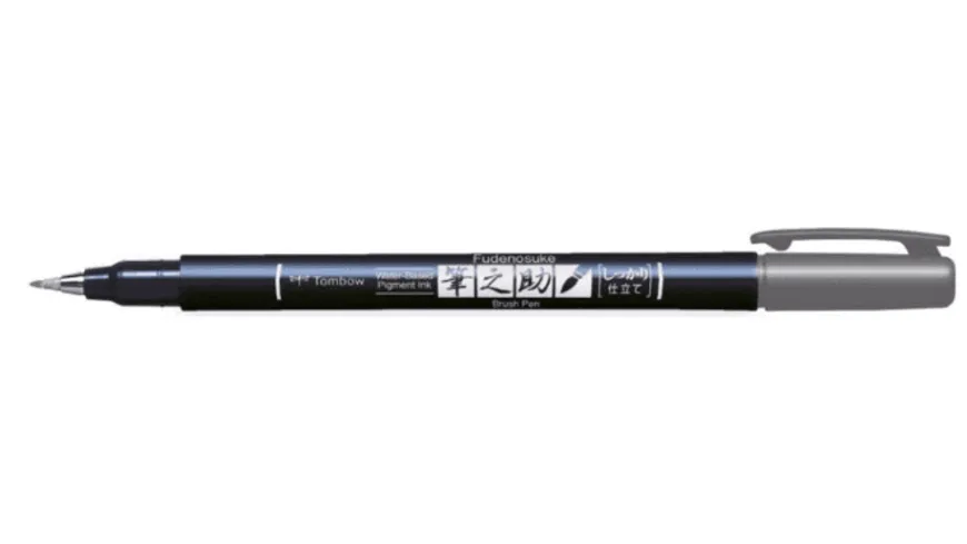 Tombow Kalligraphie-Stift Fudenosuke grau harte Spitze