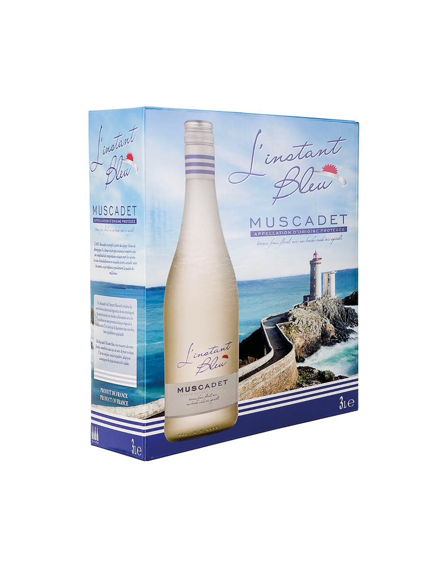 Muscadet AOC Melon de Bourgogne L'Instant Bleu Château du Cléray 3 ℓ, Bag in Box