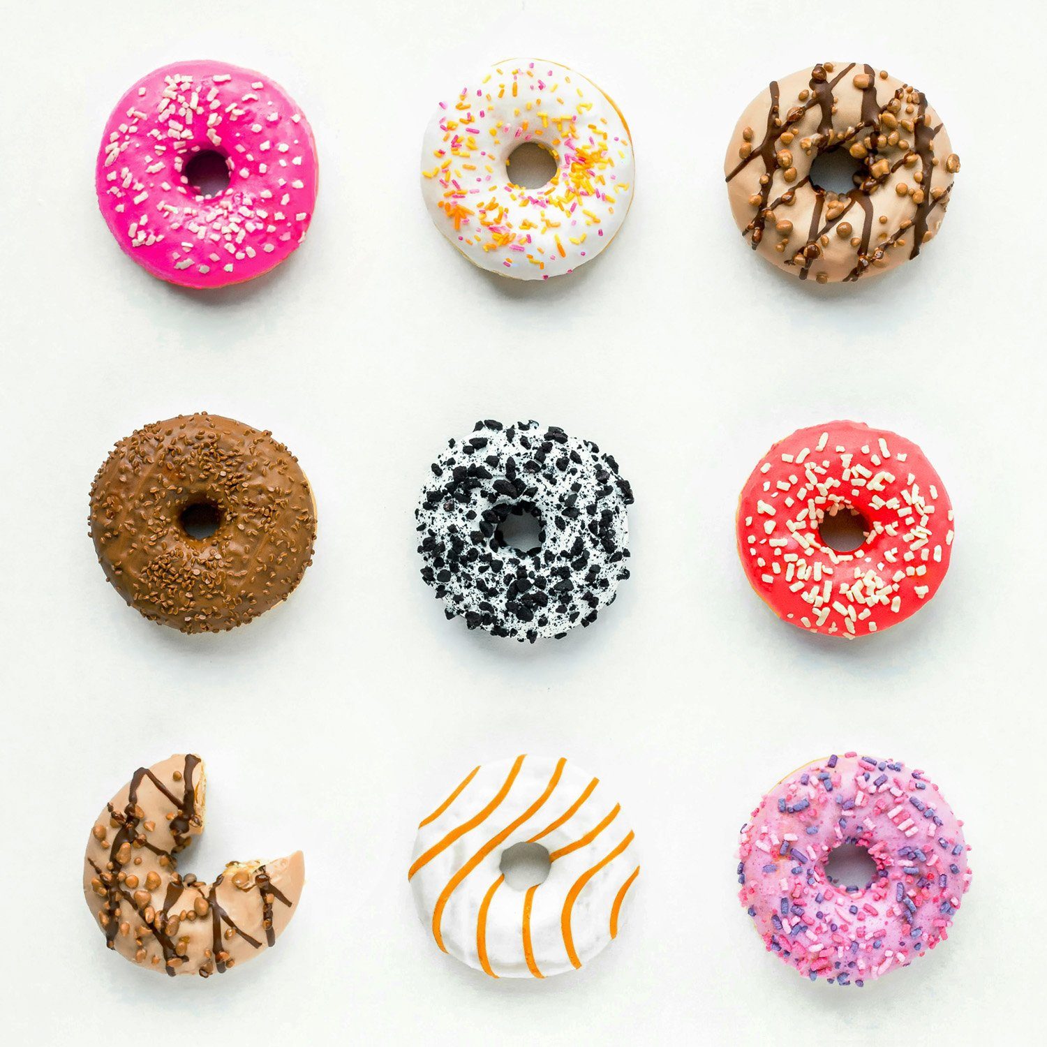 PRECORN Donutform Lebensmittelechte Silikon Donut Form Backen Antihaft faltbar Backform, (2-tlg)