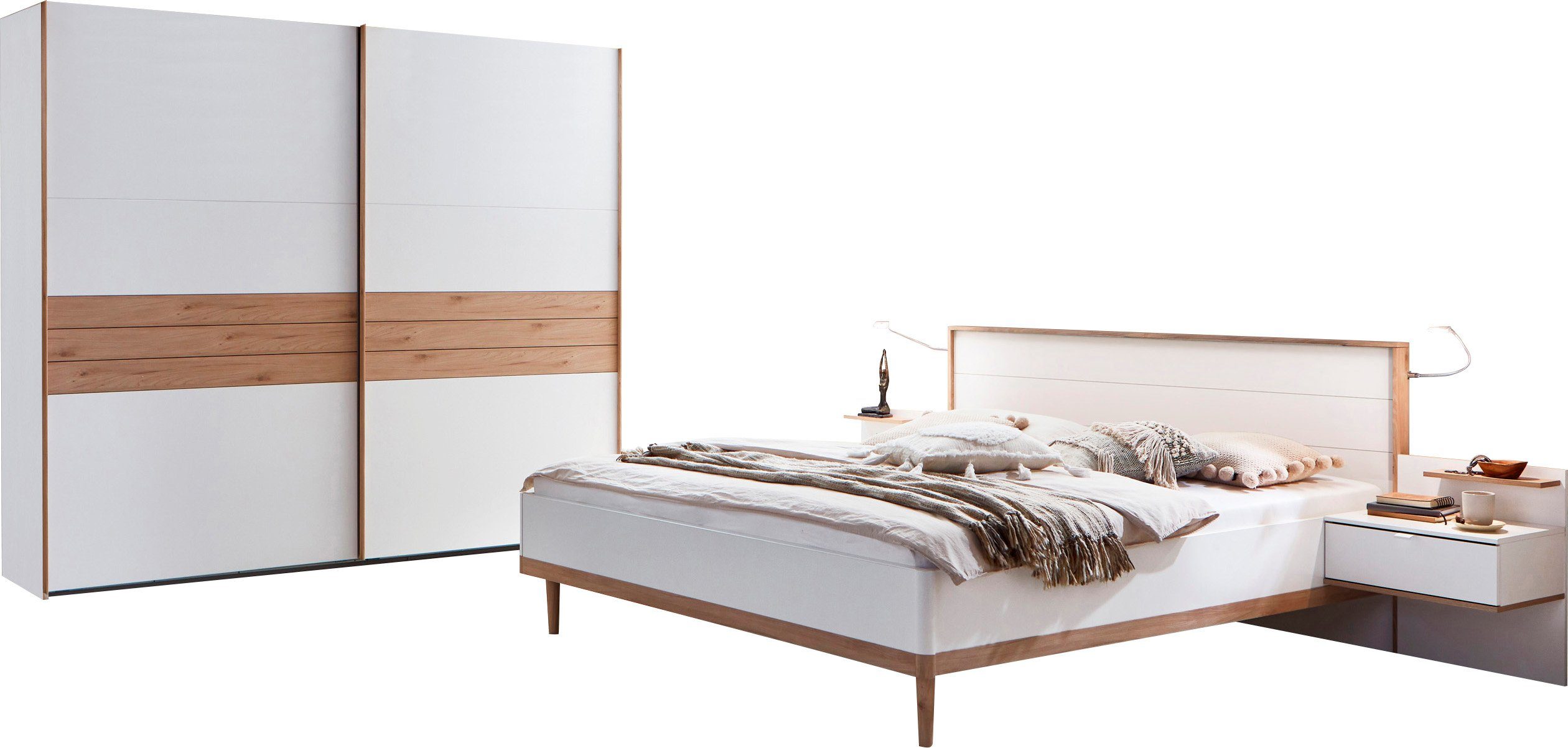 Fresh To Go Schlafzimmer-Set Skagen, (4-St), mit oder ohne gepolsterte Kopfteile
