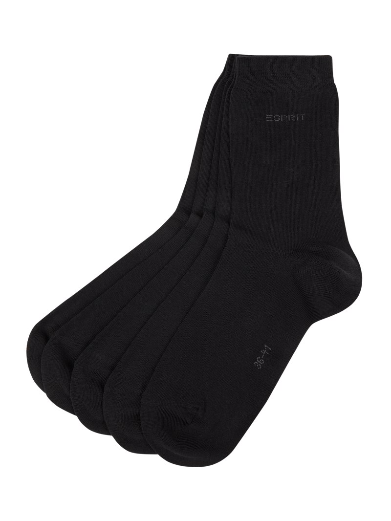 Socken im 5er-Pack in schwarz