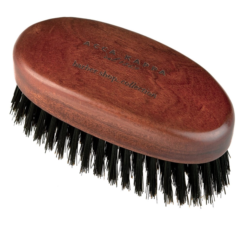 Acca Kappa Beard Brush aus Kotibe-Holz mit schwarzen Borsten