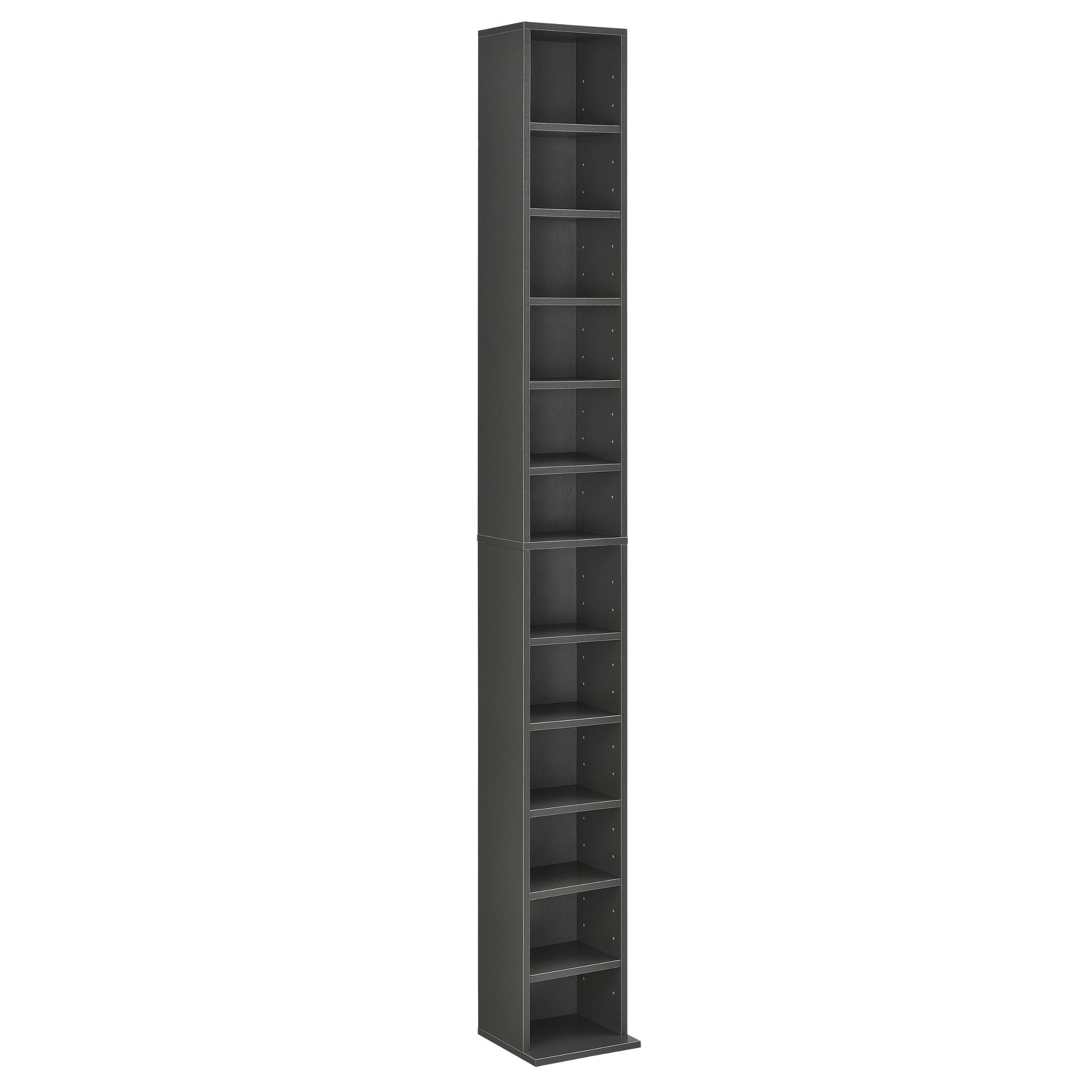 en.casa CD-Regal, Aventoft 12 Fächer Standregal