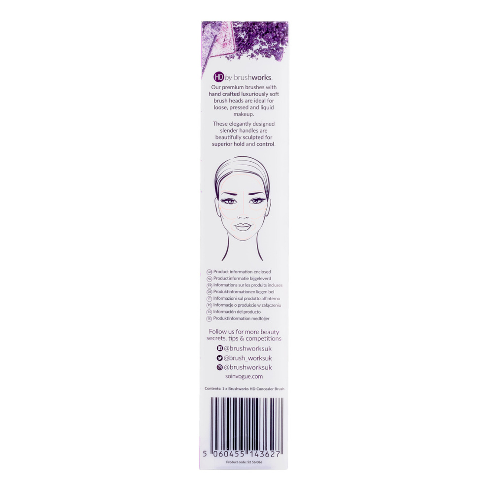 Brushworks Pinceau Anticernes HD Accessoire de maquillage