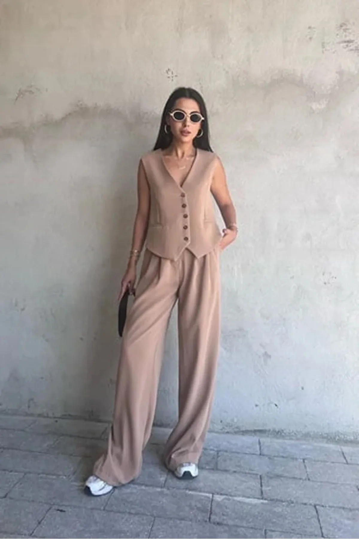 Laluvia  Maskulines Damen Weste Hosen Set