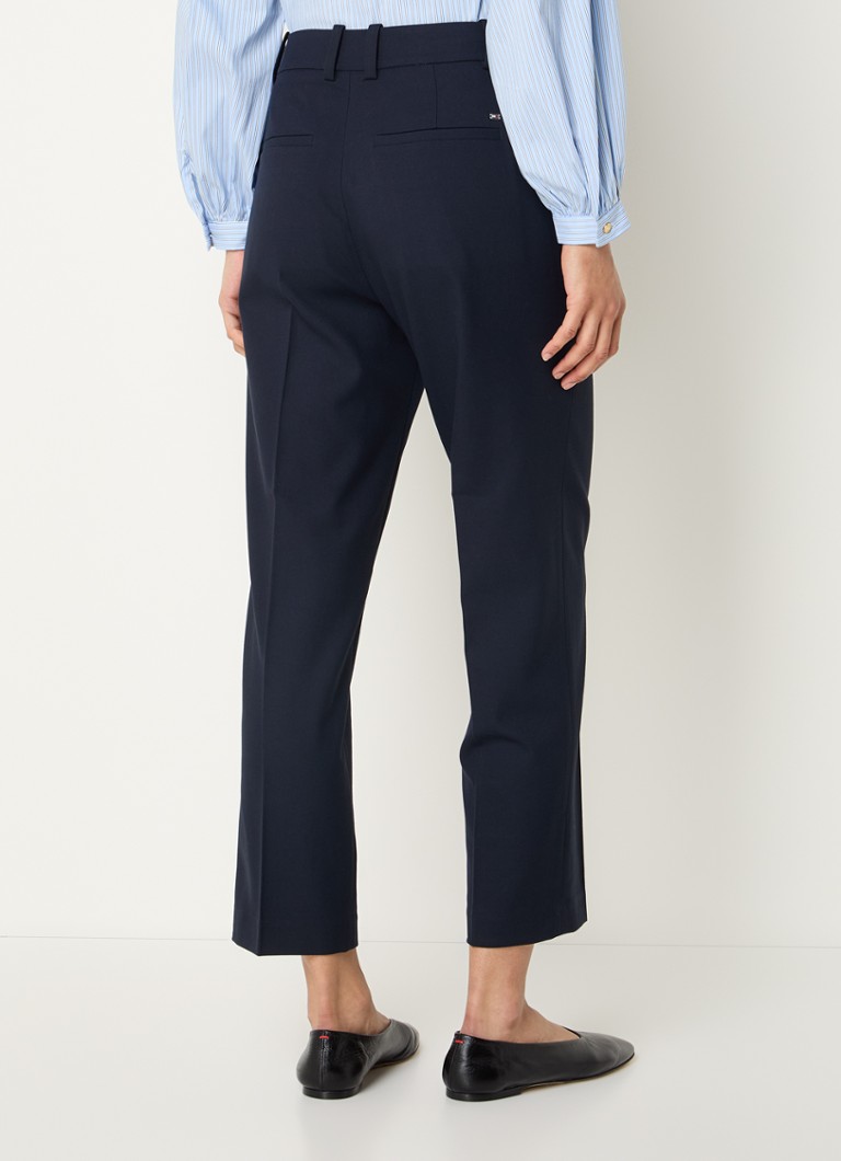 Pantaloni chino Tommy Hilfiger cu talie înaltă, buzunare laterale, croială ajustată