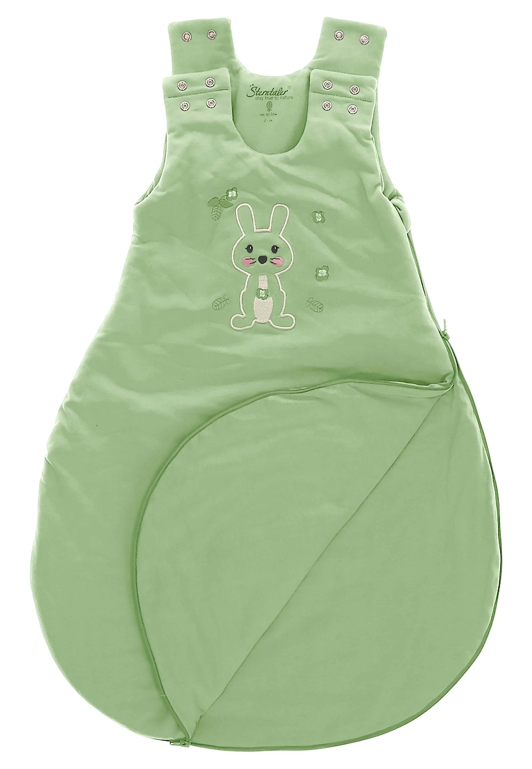 Baby-Schlafsack 50/56 Hase Kinni in Grün 3,00 TOG