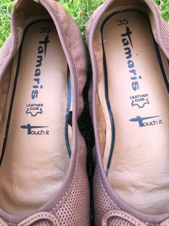 Tamaris Leder-Ballerinas in Braun günstig kaufen 35