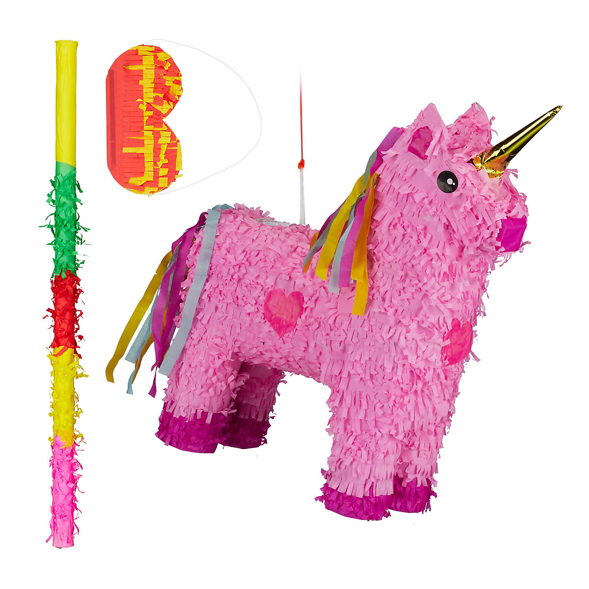 3-teiliges Pinata Set Einhorn