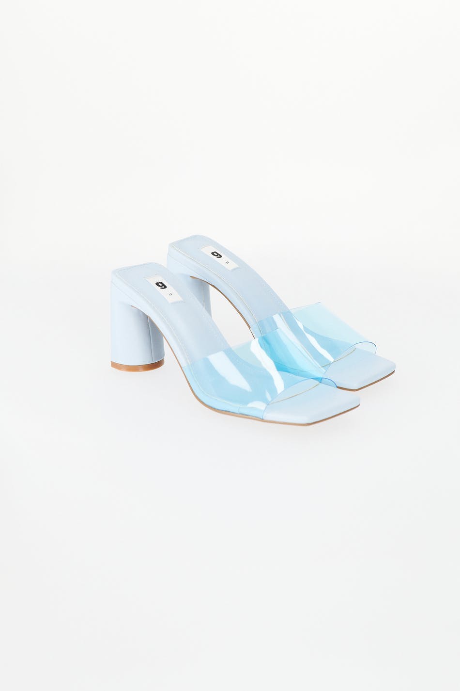 Plastic high heel sandals