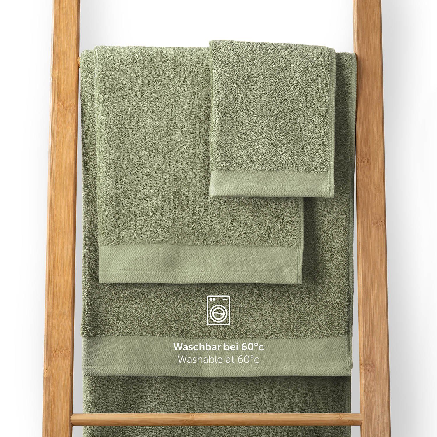 Blumtal Handtuch Set Blumtal 10 Teilig - Handtücher Set 100% Baumwolle, weich und saugstark, Frottee, (10er Set), 2 Bade-, 4 Hand-, 2 Gästetücher + 2 Waschlappen