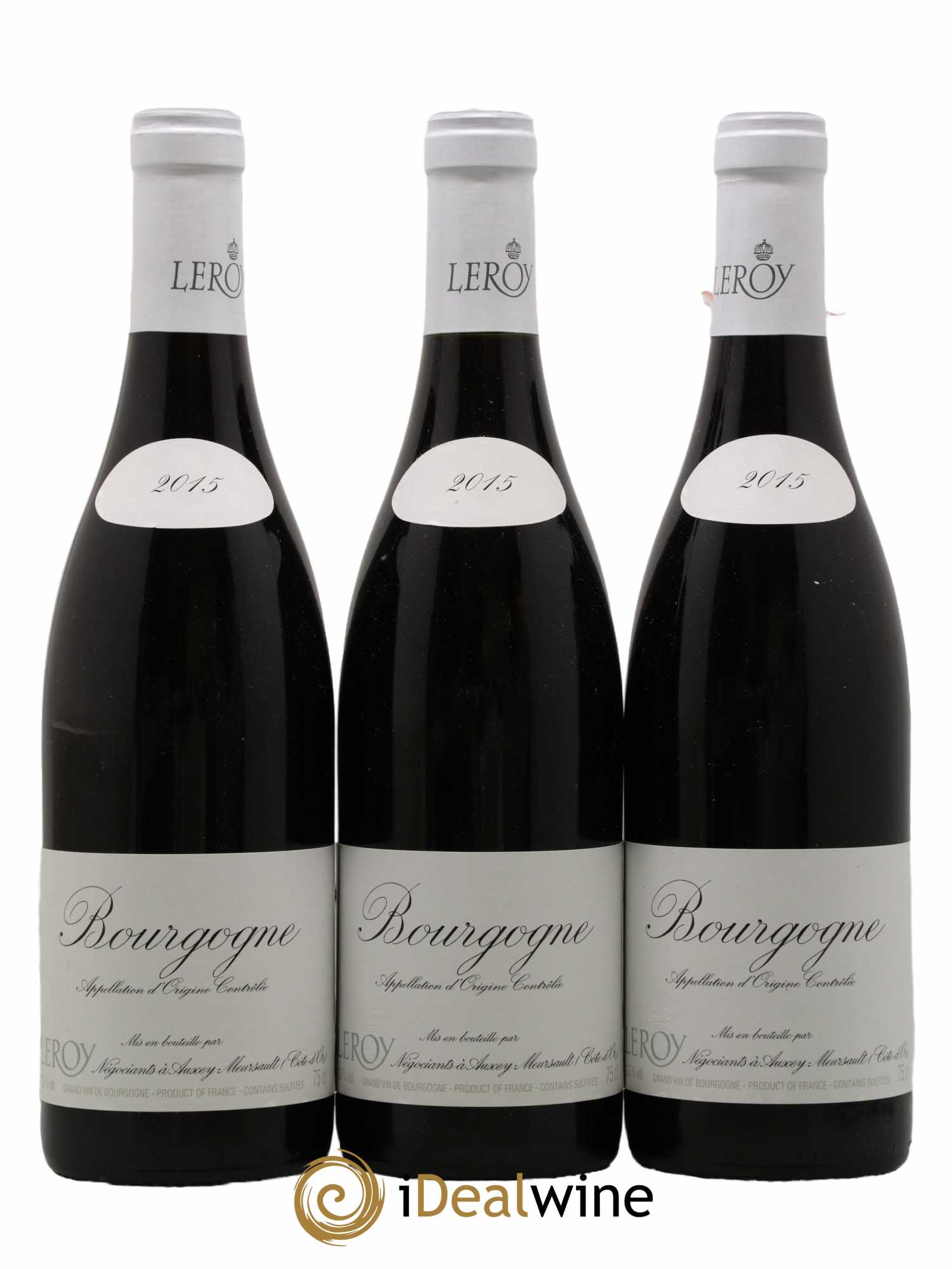 Bourgogne Leroy SA  2015 - Lot de 3 Bouteilles