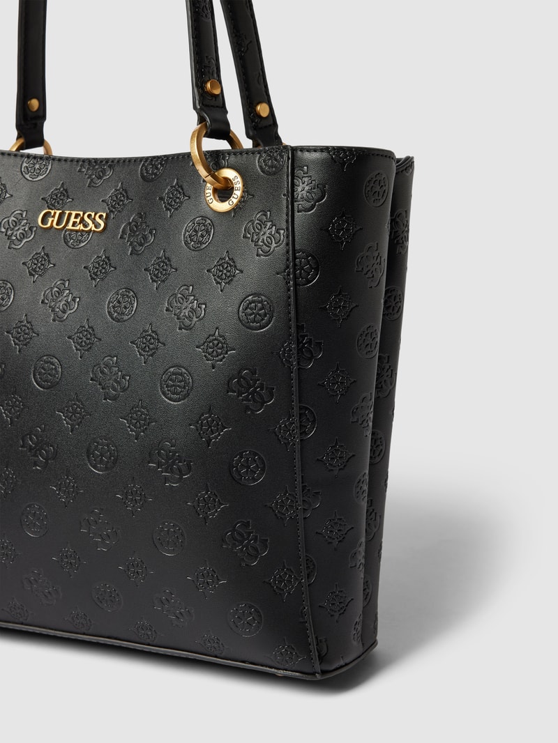 Shopper mit Label-Detail Modell 'GEVA' in schwarz