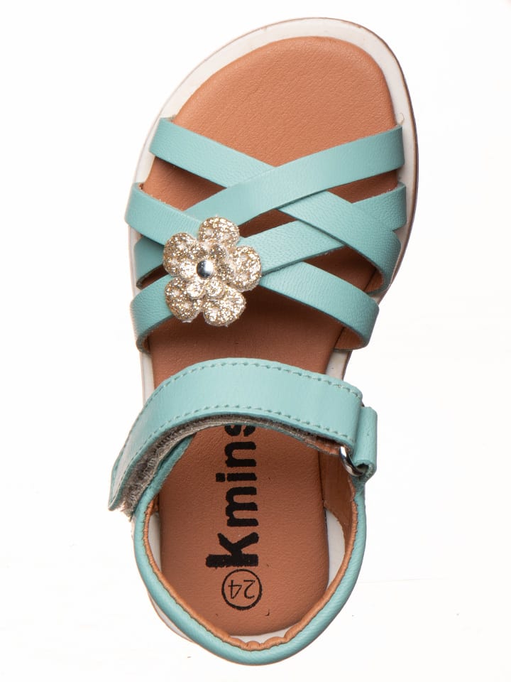 kmins Leder-Sandalen in Türkis günstig kaufen