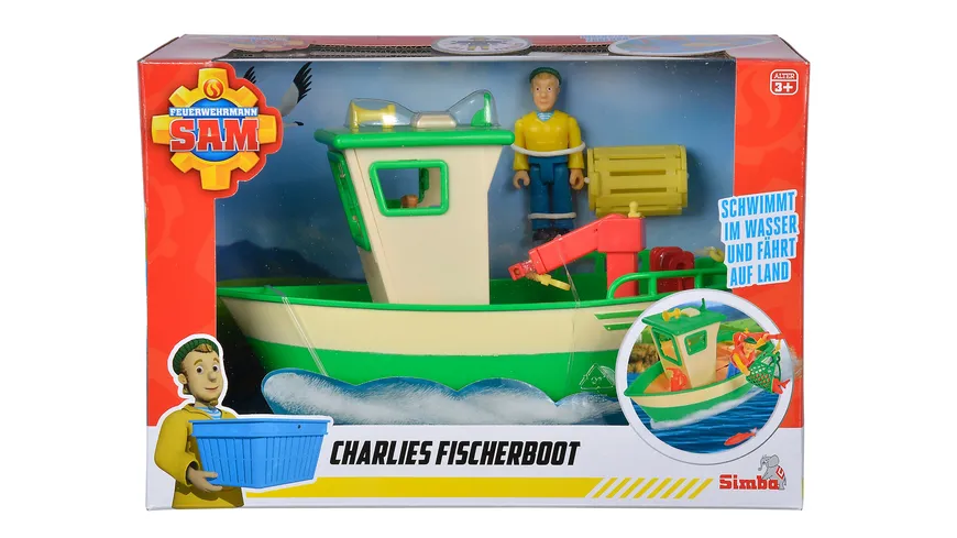 Simba 109252574 - Feuerwehrmann Sam - Charlies Fischerboot