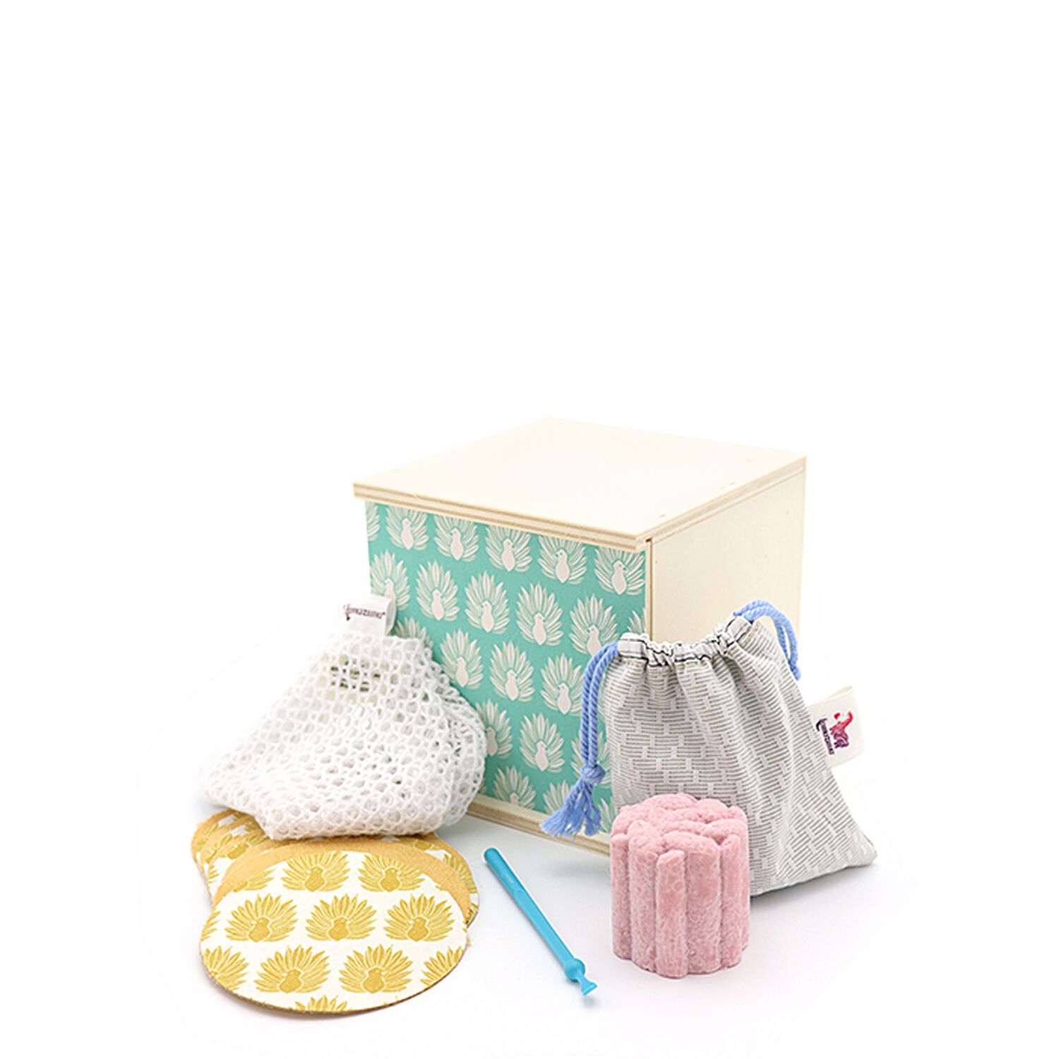 Lamazuna Zéro Déchet Coffret 10 Lingettes + 4 Produits