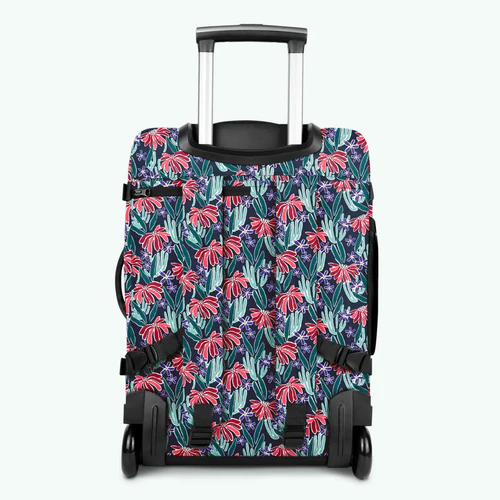 Edea small blue 2-wheel soft suitcase
