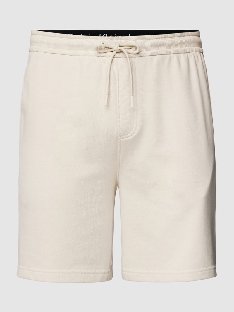 PLUS SIZE Sweatshorts mit Galonstreifen in offwhite