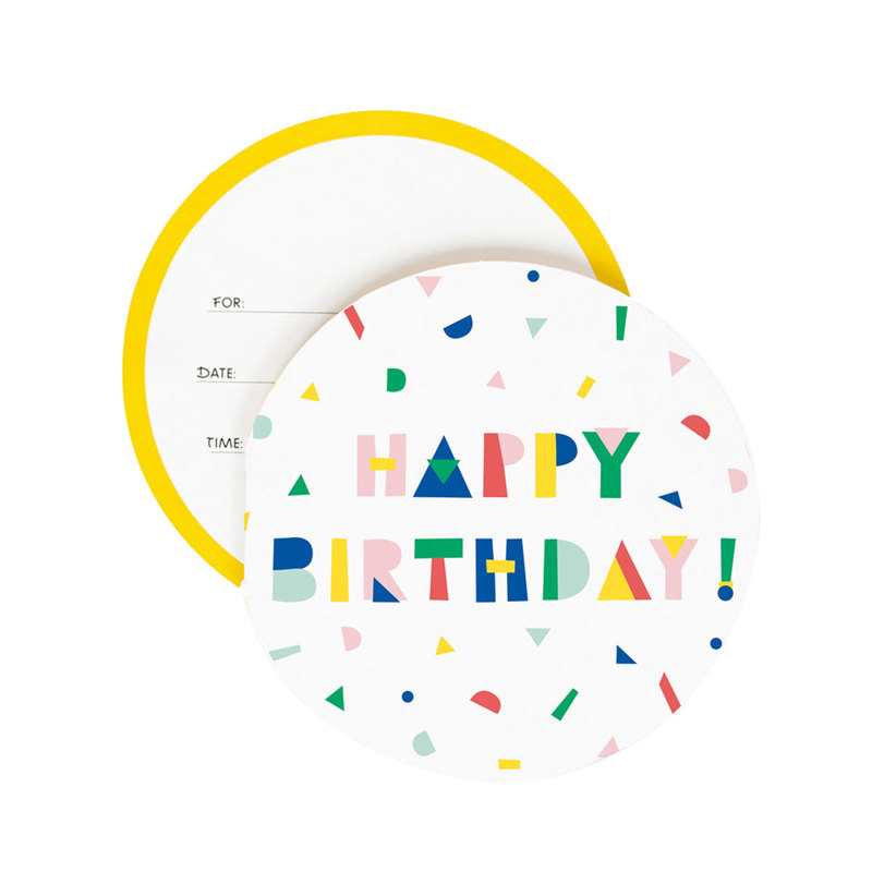 8 invitations Happy Birthday My little day